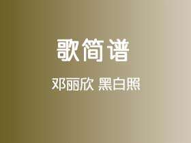 邓丽欣《黑白照》谱Gb调单音独奏谱