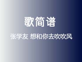 张学友《想和你去吹吹风》简谱G调简单音独奏谱