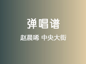 赵晨唏《中央大街》吉他谱C调吉他弹唱谱