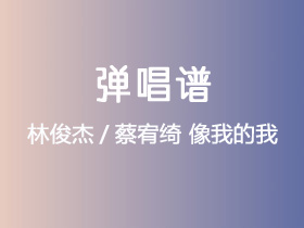 林俊杰/蔡宥绮《像我的我》吉他谱C调吉他弹唱谱