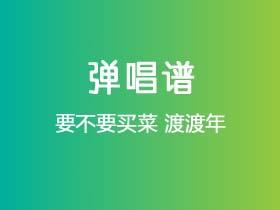要不要买菜《渡渡年》吉他谱C调吉他弹唱谱