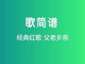 经典红歌《父老乡亲》简谱C调钢琴指弹独奏谱