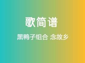 黑鸭子组合《念故乡》简谱D调钢琴指弹独奏谱