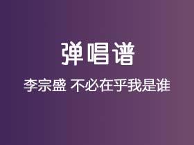 李宗盛《不必在乎我是谁》吉他谱C调吉他弹唱谱