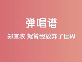 郑宜农《就算我放弃了世界》吉他谱C调吉他弹唱谱