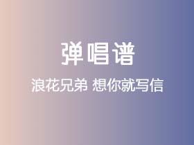 浪花兄弟《想你就写信》吉他谱C调吉他弹唱谱