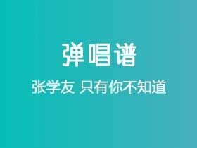 张学友《只有你不知道》吉他谱C调吉他弹唱谱