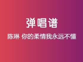 陈琳《你的柔情我永远不懂》吉他谱C调吉他弹唱谱