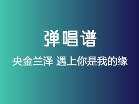 央金兰泽《遇上你是我的缘》吉他谱C调吉他弹唱谱