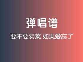 要不要买菜《如果爱忘了》吉他谱G调吉他弹唱谱