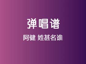 阿健《姓甚名谁》吉他谱C调吉他弹唱谱