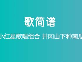 小红星歌唱组合《井冈山下种南瓜》简谱G调钢琴指弹独奏谱