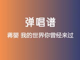 蒋婴《我的世界你曾经来过》吉他谱G调吉他弹唱谱