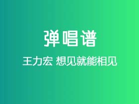 王力宏《想见就能相见》吉他谱G调吉他弹唱谱