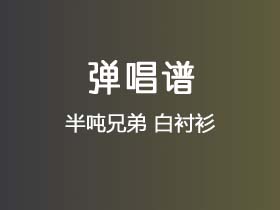 半吨兄弟《白衬衫》吉他谱G调吉他弹唱谱