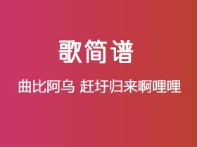 曲比阿乌《赶圩归来啊哩哩》简谱G调钢琴指弹独奏谱