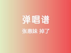 张惠妹《掉了》吉他谱D调吉他弹唱谱