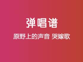 原野上的声音《哭嫁歌》吉他谱C调吉他弹唱谱