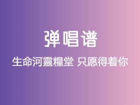 生命河靈糧堂《只愿得着你》吉他谱G调吉他弹唱谱