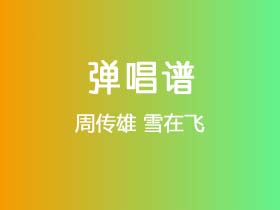 周传雄《雪在飞》吉他谱G调吉他弹唱谱
