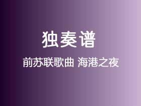 前苏联歌曲《海港之夜》吉他谱G调吉他指弹独奏谱