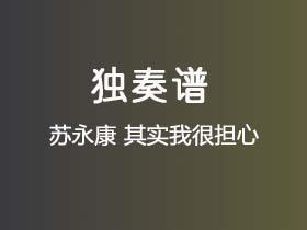 苏永康《其实我很担心》吉他谱C调吉他指弹独奏谱