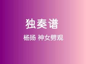 杨扬《神女劈观》吉他谱G调吉他指弹独奏谱