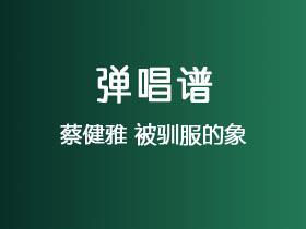蔡健雅《被驯服的象》吉他谱C调吉他弹唱谱