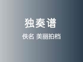 佚名《美丽拍档》吉他谱C调吉他指弹独奏谱