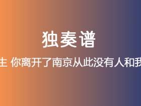 李先生《你离开了南京从此没有人和我说话》吉他谱C调吉他指弹独奏谱