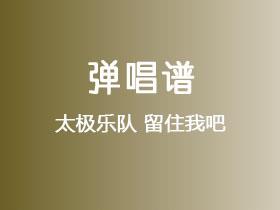 太极乐队《留住我吧 》吉他谱C调吉他弹唱谱