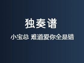 小宝总《难道爱你全是错》吉他谱G调吉他弹唱谱