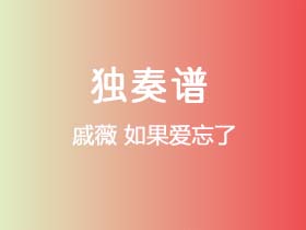 戚薇《如果爱忘了》吉他谱C调吉他指弹独奏谱