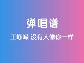 王峥嵘《没有人像你一样》吉他谱G调吉他弹唱谱