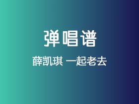 薛凯琪《一起老去》吉他谱C调吉他弹唱谱