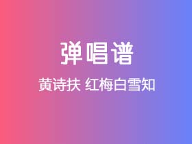 黄诗扶《红梅白雪知》吉他谱C调吉他弹唱谱