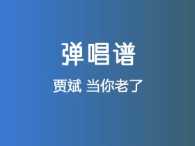 贾斌《当你老了》吉他谱C调吉他弹唱谱