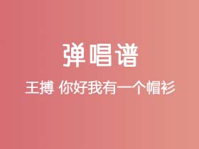 王搏《你好我有一个帽衫》吉他谱C调吉他弹唱谱