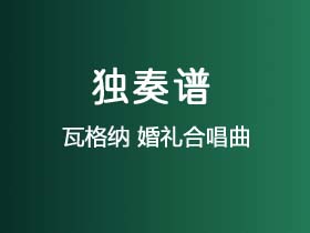 瓦格纳《婚礼合唱曲》吉他谱C调吉他指弹独奏谱