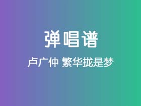 卢广仲《繁华拢是梦》吉他谱C调吉他弹唱谱