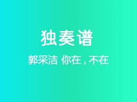 郭采洁《你在,不在》吉他谱C调吉他指弹独奏谱