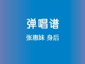 张惠妹《身后》吉他谱G调吉他弹唱谱