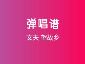 文夫《望故乡》吉他谱C调吉他弹唱谱