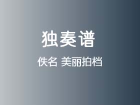 佚名《美丽拍档》吉他谱C调吉他指弹独奏谱