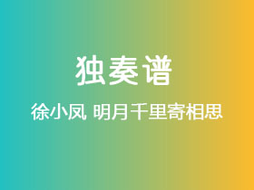 徐小凤《明月千里寄相思》吉他谱G调吉他指弹独奏谱