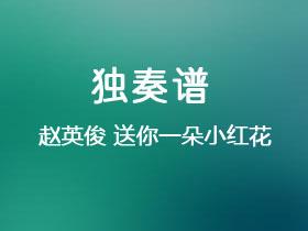赵英俊《送你一朵小红花》吉他谱G调吉他指弹独奏谱