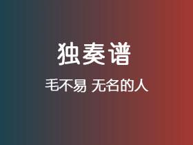 毛不易《无名的人》吉他谱G调吉他指弹独奏谱