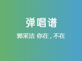 郭采洁《你在,不在》吉他谱G调吉他弹唱谱