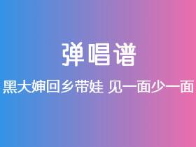 黑大婶回乡带娃《见一面少一面》吉他谱C调吉他弹唱谱