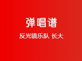 反光镜乐队《长大》吉他谱E调吉他弹唱谱